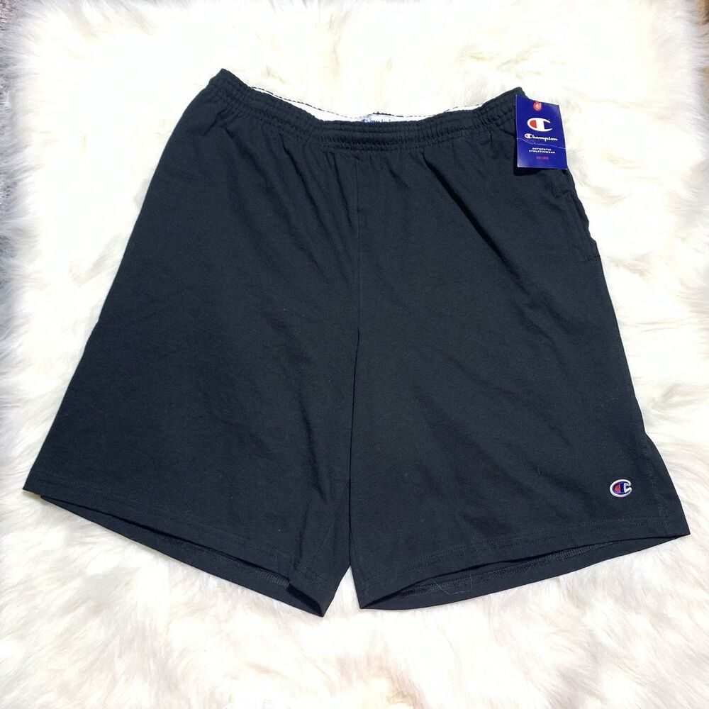 Champion - NWT Men’s Black Sweat Shorts Elastic Waist Size Large 8” Inseam